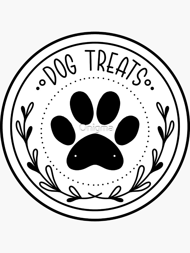 Dog treat label dog-treat-label-sticker-by-onigma-redbubble