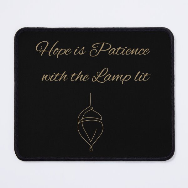 Item preview, Hope Is Patience With The Lamp Lit. Inspirational Quote On Hope designed and sold by Rebel-Design.