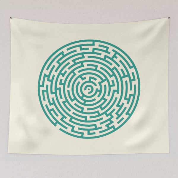 Item preview, Circle Maze - Seafoam Green designed and sold by Jon J.S.H.