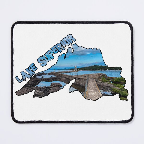 Item preview, Lake Superior Outline (Lighthouse in Grand Marais, Minnesota) designed and sold by gorff.