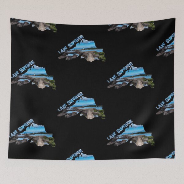 Item preview, Lake Superior Outline (Lighthouse in Grand Marais, Minnesota) designed and sold by gorff.