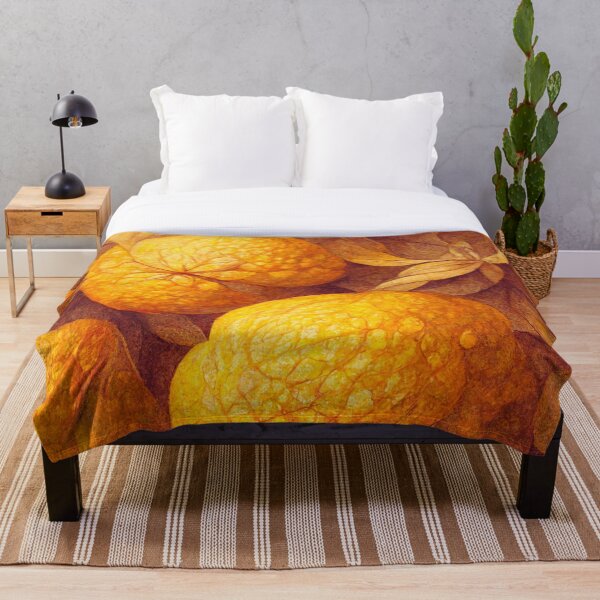 Aperçu de l'œuvre Papier peint motif oranges - mural créée et vendue par ontano.