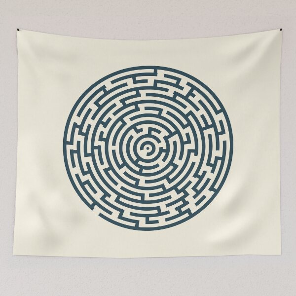 Item preview, Circle Maze - Faded Blue designed and sold by Jon J.S.H.