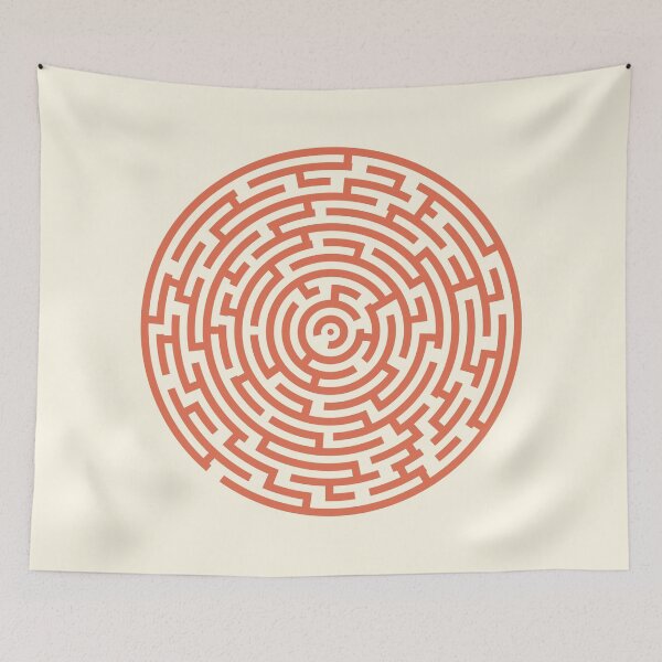 Item preview, Circle Maze - Faded Orange designed and sold by Jon J.S.H.