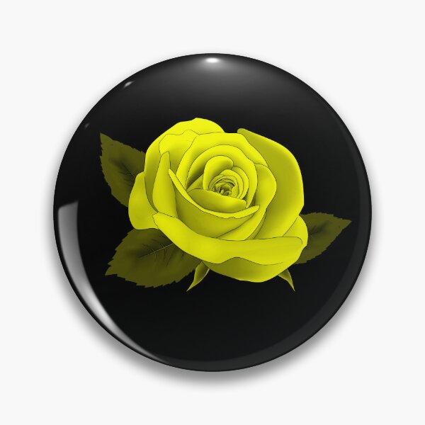 Item preview,  TREND |SINGLE YELLOW NEON ROSE ON BLACK designed and sold by ozcushionstoo.