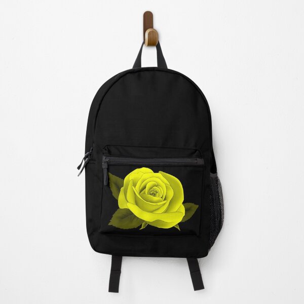 Item preview, TREND |SINGLE YELLOW NEON ROSE ON BLACK designed and sold by ozcushionstoo.