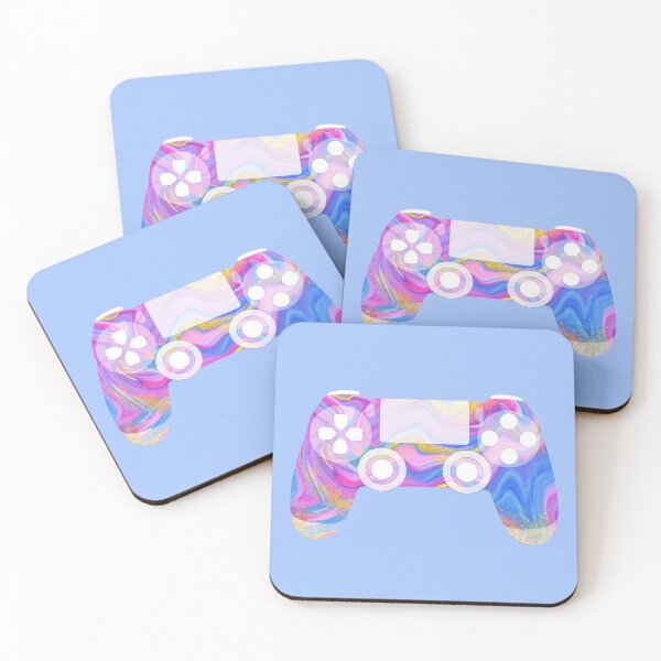 Item preview, Retro Gaming Controller Psychedelic Liquid Pink Blue Gold designed and sold by everything4eva.