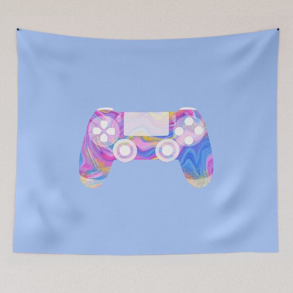 Item preview, Retro Gaming Controller Psychedelic Liquid Pink Blue Gold designed and sold by everything4eva.