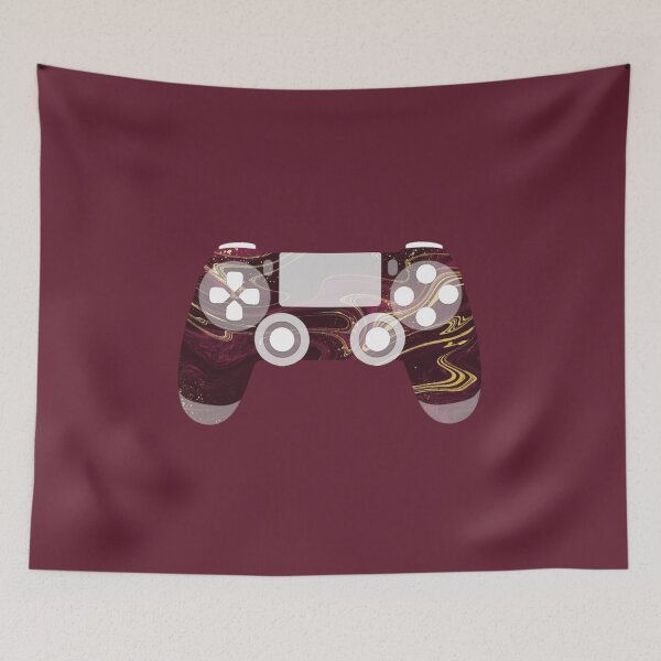 Item preview, Retro Gaming Controller Psychedelic Liquid Burgundy Gold designed and sold by everything4eva.
