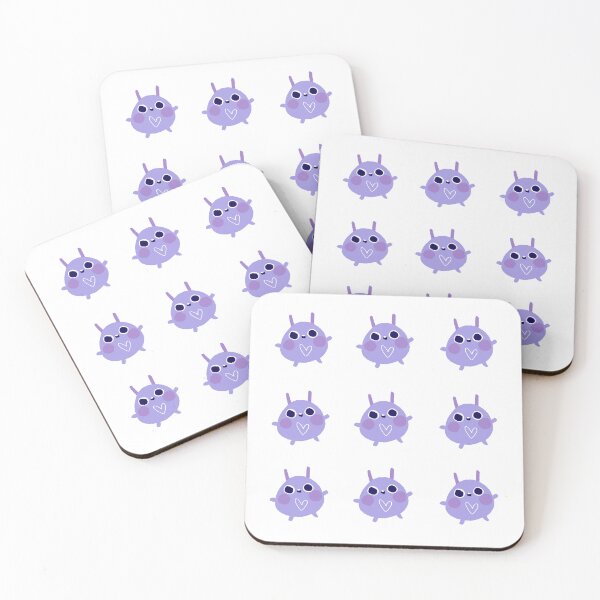 Item preview, Cute Kawaii Bug Lilac Purple Ladybug Cartoon Sticker designed and sold by dai-yu.