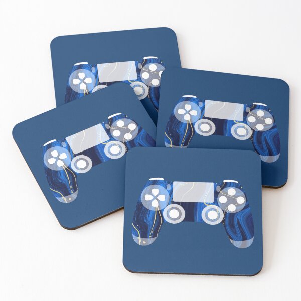 Item preview, Retro Gaming Controller Psychedelic Liquid Blue Gold designed and sold by everything4eva.