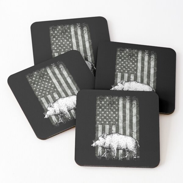 Item preview, Patriotic Wild Boar Hunting Season For Hog Whisperer Hunter designed and sold by Nessshirts.