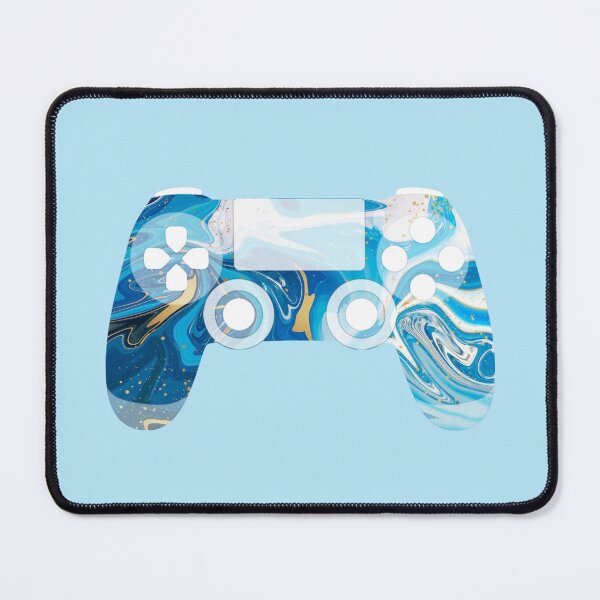 Item preview, Retro Gaming Controller Psychedelic Liquid Blue White Gold designed and sold by everything4eva.