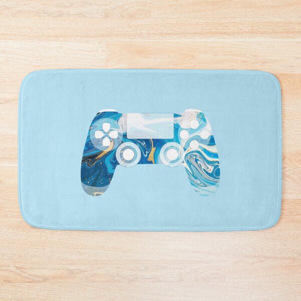 Item preview, Retro Gaming Controller Psychedelic Liquid Blue White Gold designed and sold by everything4eva.
