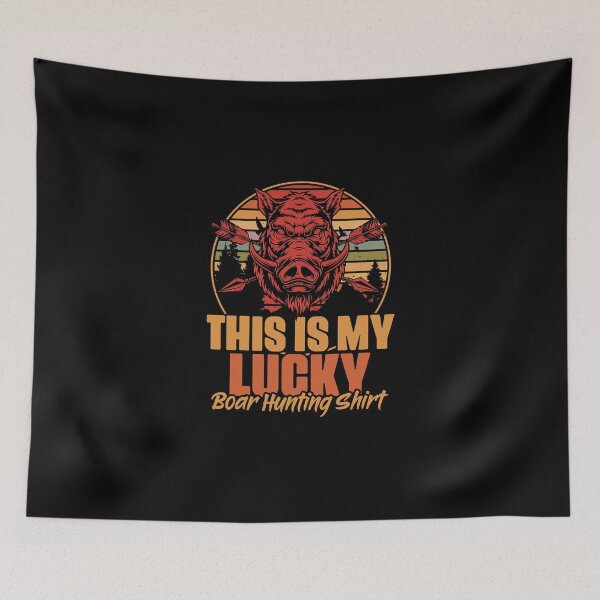 Item preview, This Is My Lucky Funny Boar Hunt Humor For A Wild Pig Hunter designed and sold by Nessshirts.