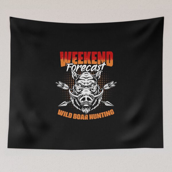 Item preview, Weekend Forecast Funny Wild Boar Hunting For Hog Hunt Hunter designed and sold by Nessshirts.
