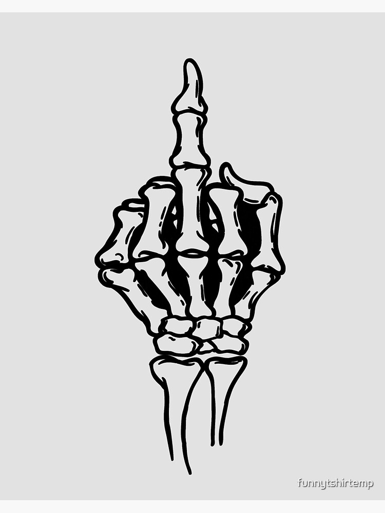 Lustiger offensiver Skelett-Mittelfinger beunruhigt | Galeriedruck