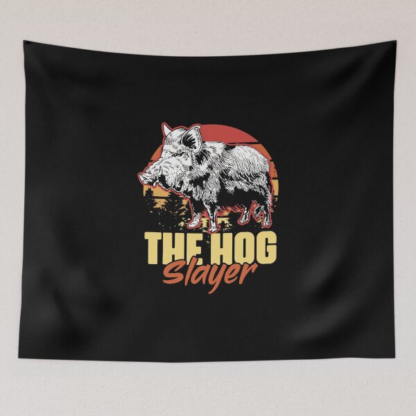 Item preview, Hog Slayer Funny Wild Boar Hunting Humor For A Grunt Hunter designed and sold by Nessshirts.