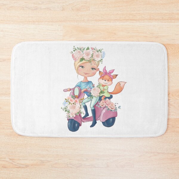 Item preview, Floral Girl and Fox designed and sold by Ala Muk.