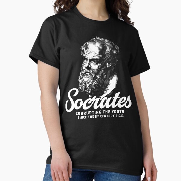 Artikel-Vorschau von Sokrates – Verderben der Jugend seit dem 5. Jahrhundert v. Chr., designt und verkauft von The Philosopher's Shirt.
