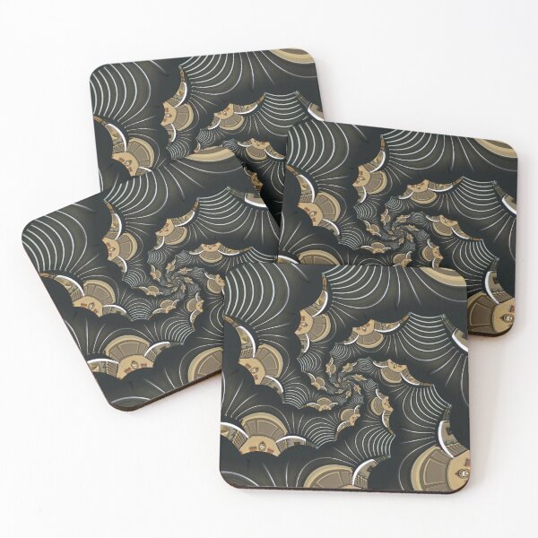 Item preview, spiral structure in dark and light brown beige on a grey background designed and sold by mister-john.