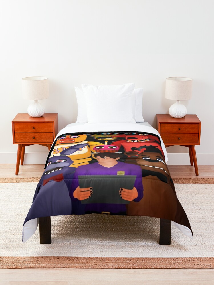 FNaF Bedding Set Freddy Fazbear Chica Foxy Glamrock Quilt Blanket FNaF