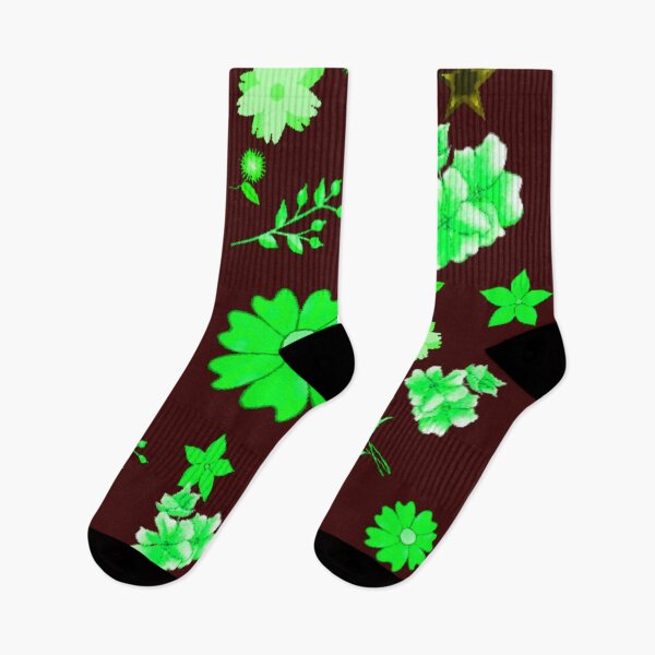 Item preview, Neon Green Floral Pattern designed and sold by Rell1970.