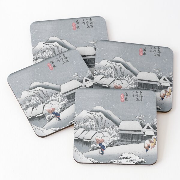 Item preview, Evening Snow at Kanbara by Hiroshige designed and sold by Ukiyo-Studio.