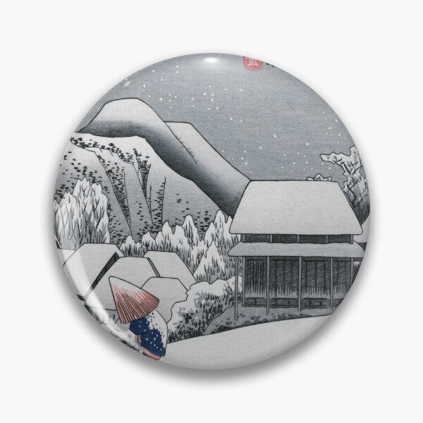Item preview, Evening Snow at Kanbara by Hiroshige designed and sold by Ukiyo-Studio.