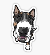 Happy Tricolor Bull Terrier Sticker