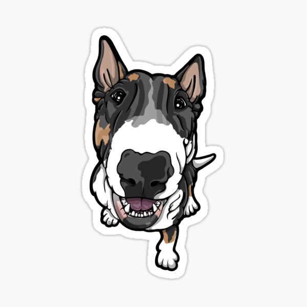 Just Bully English Bull Terrier Cartoon Dog - English Bull Terrier -  Sticker