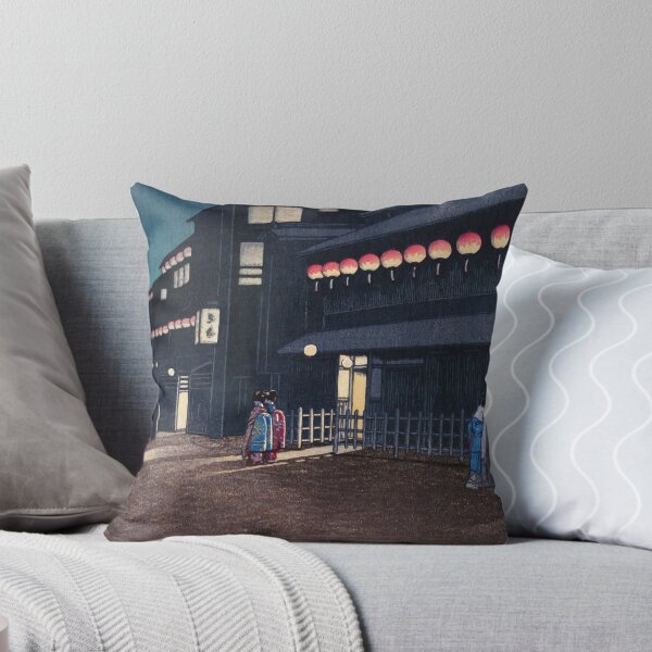 Item preview, Evening at Soemon-cho in Osaka by Kawase Hasui designed and sold by Ukiyo-Studio.