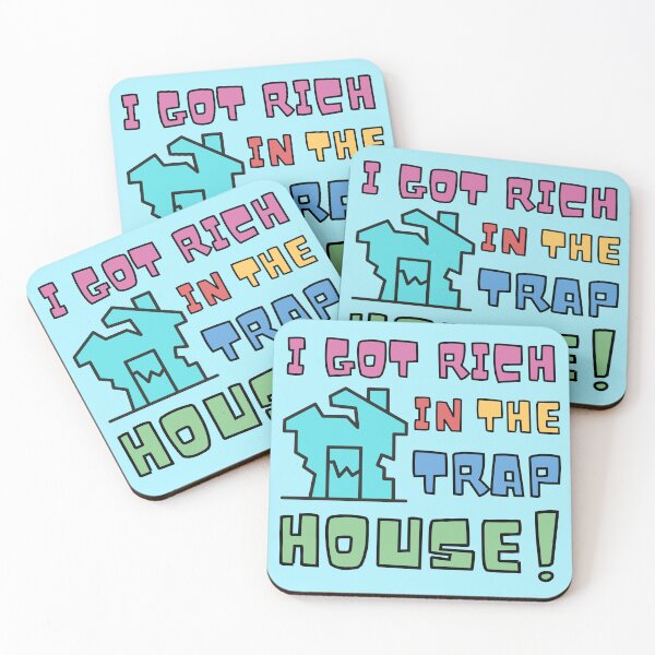 Item preview, I Got Rich In The Trap House! BLUE trap hustle hustler trapper designed and sold by to-esu.