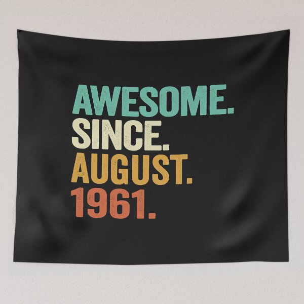 Item preview, 61 Years Old Awesome Since August 1961 61st Birthday designed and sold by DerryReinhard.