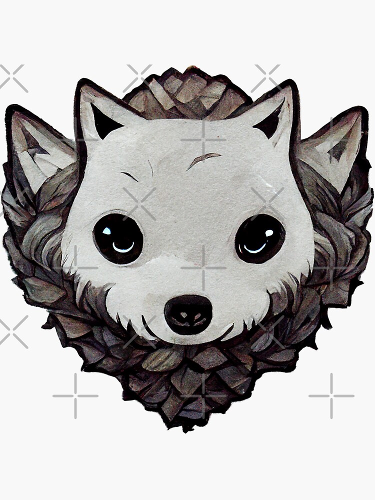 "Cute Kawaii Wolf " Sticker for Sale by Reijo12 Redbubble