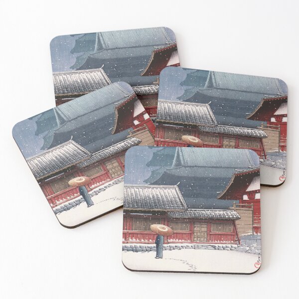 Item preview, Tennoji temple in Osaka by Kawase Hasui designed and sold by Ukiyo-Studio.