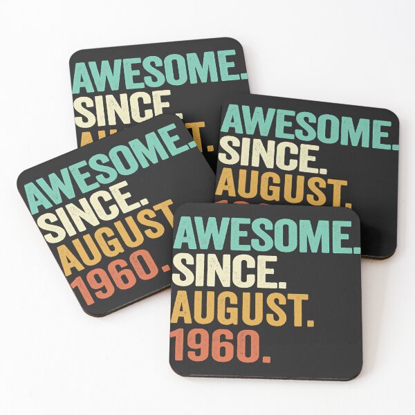 Item preview, 62 Years Old Awesome Since August 1960 62nd Birthday designed and sold by DerryReinhard.