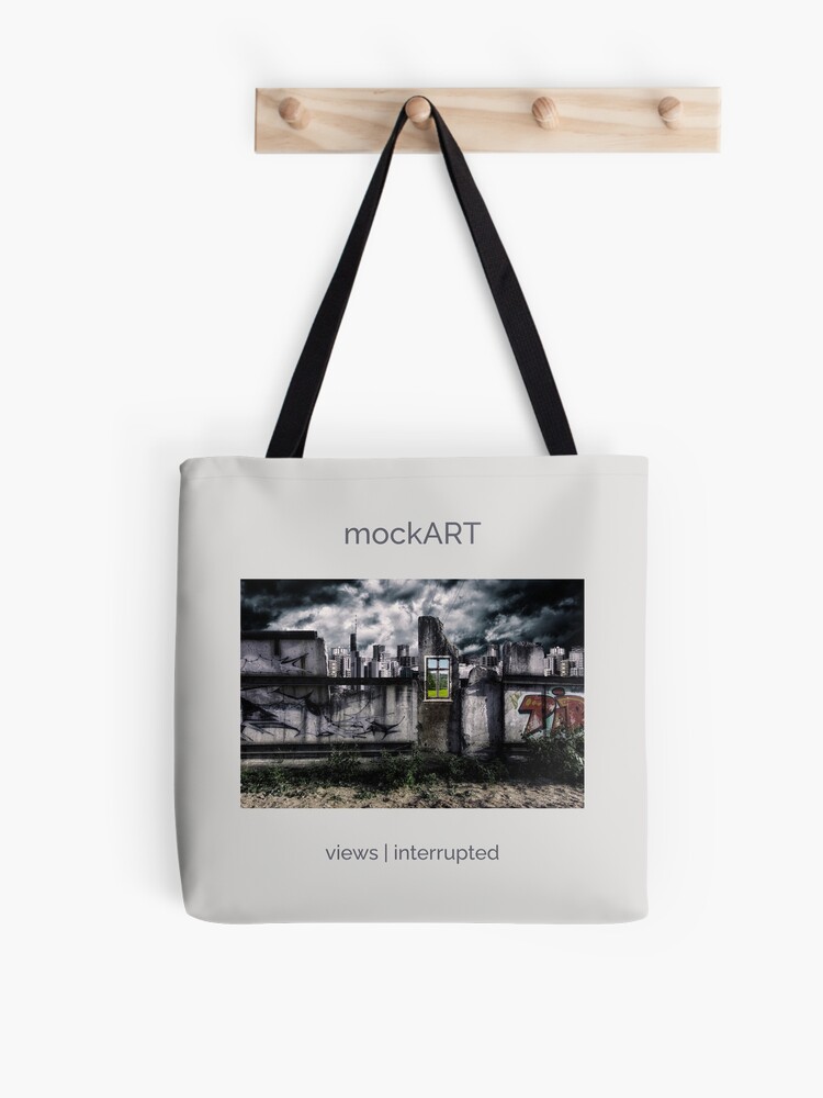 Thumbnail 1 of 2, Tote Bag, mockART - views interrupted designed and sold by mockART.