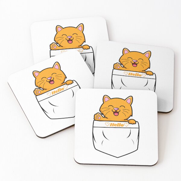 Item preview, Cute cat popping out of the pocket designed and sold by Rubi16.