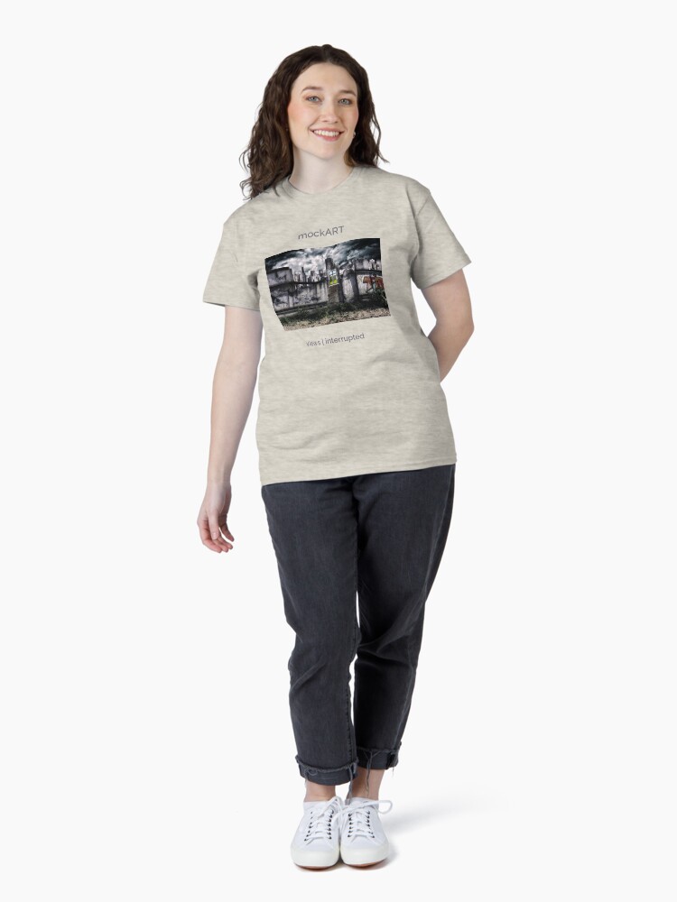 Thumbnail 4 of 7, Classic T-Shirt, mockART - views interrupted designed and sold by mockART.