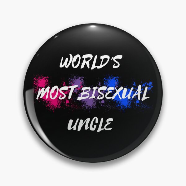 Item preview, World's Most Bisexual Uncle Bi Flag Color Splash In Black designed and sold by LuckyKermit.