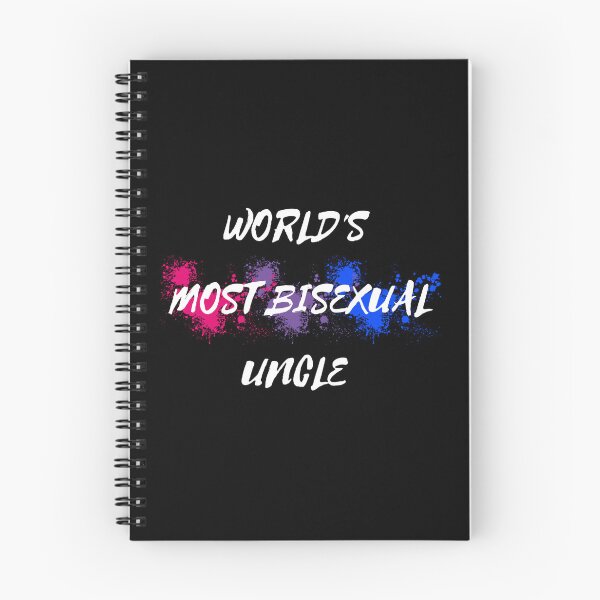 Item preview, World's Most Bisexual Uncle Bi Flag Color Splash In Black designed and sold by LuckyKermit.