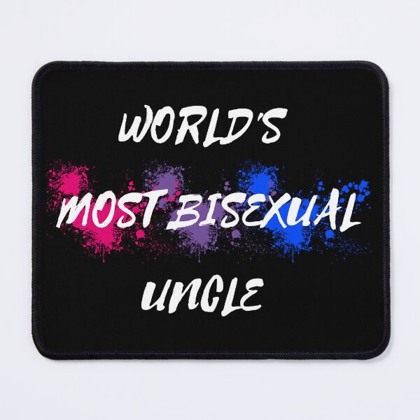 Item preview, World's Most Bisexual Uncle Bi Flag Color Splash In Black designed and sold by LuckyKermit.