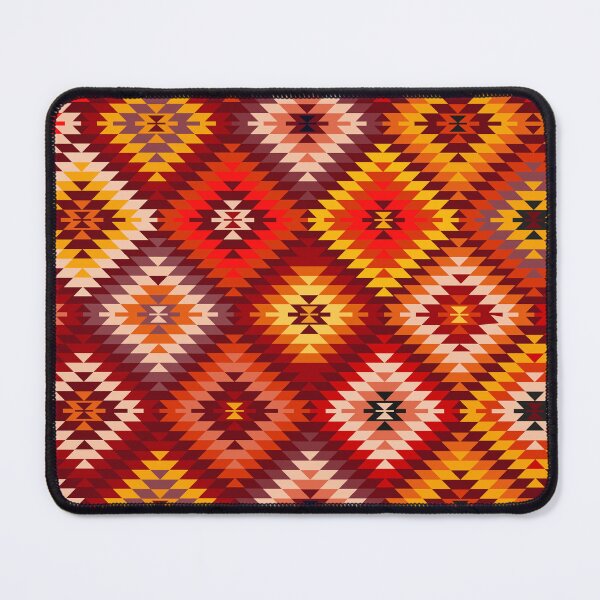 Item preview, Kilim Rug Style rhombus - fire red designed and sold by k9printart.
