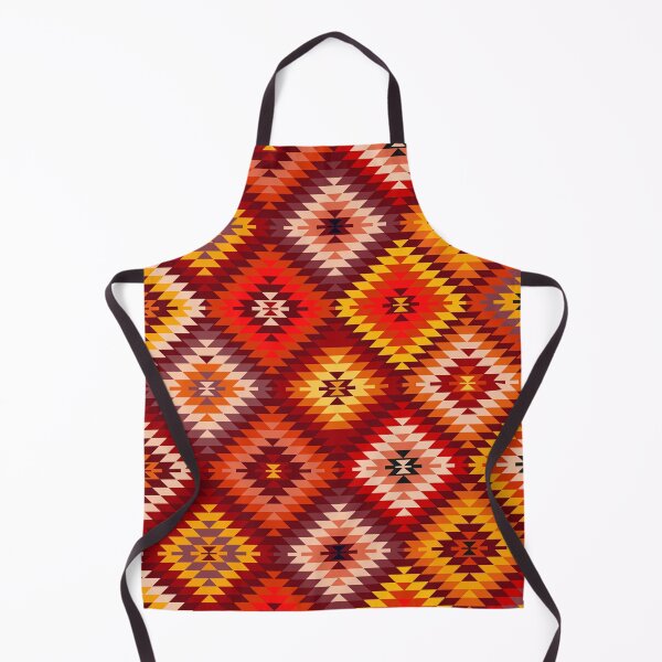 Item preview, Kilim Rug Style rhombus - fire red designed and sold by k9printart.