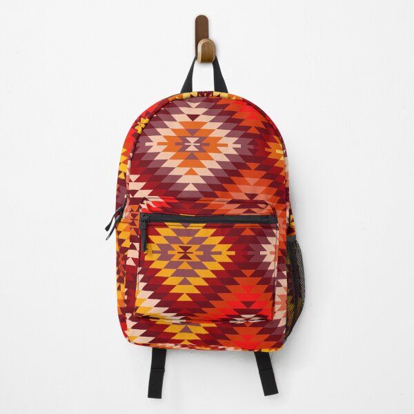 Item preview, Kilim Rug Style rhombus - fire red designed and sold by k9printart.