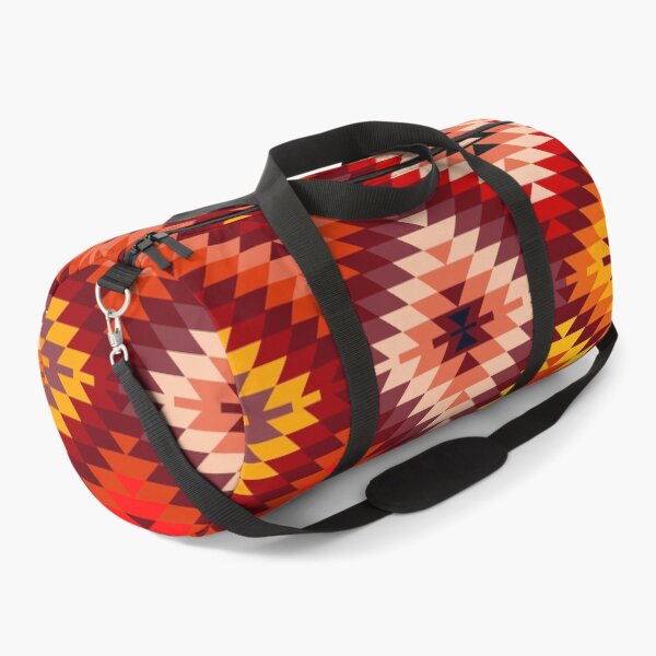 Item preview, Kilim Rug Style rhombus - fire red designed and sold by k9printart.