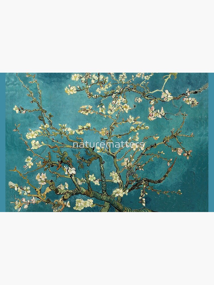Aperçu 2 sur 2. Skin adhésive d'ordinateur avec l'œuvre Vincent van Gogh, Amandier en fleurs créée et vendue par naturematters.