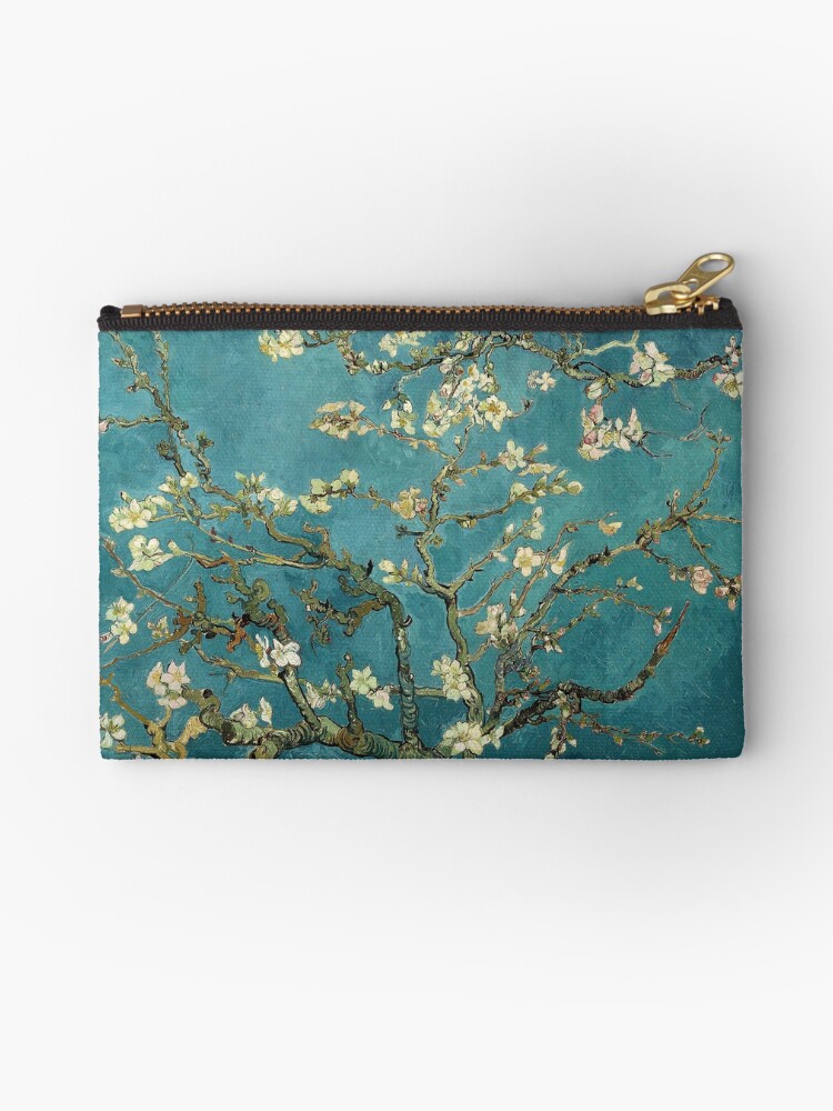 Thumbnail 1 of 4, Zipper Pouch, Vincent van Gogh, Blossoming Almond Tree designed and sold by naturematters.