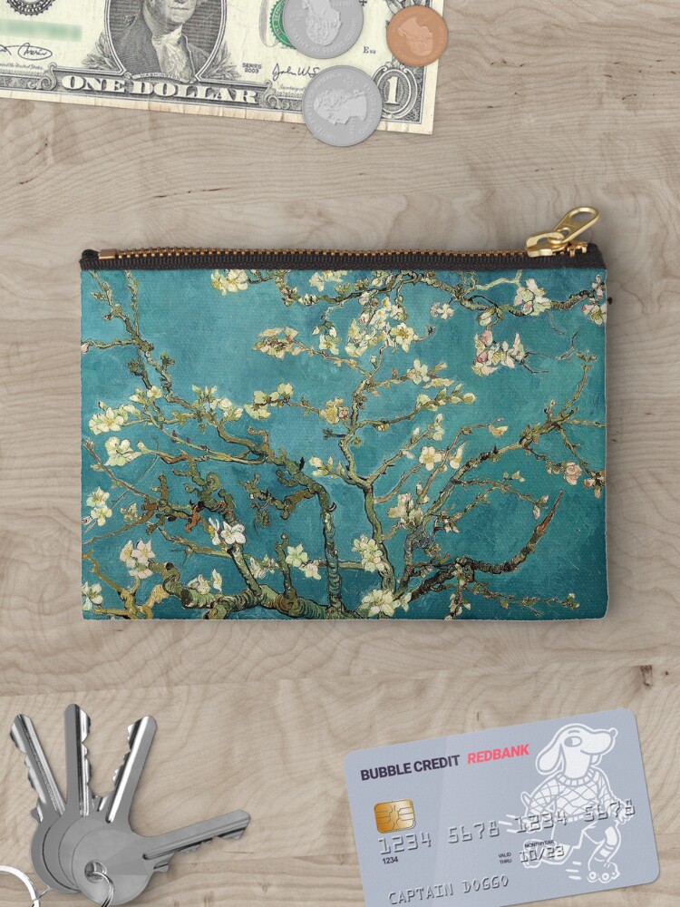Thumbnail 3 of 4, Zipper Pouch, Vincent van Gogh, Blossoming Almond Tree designed and sold by naturematters.